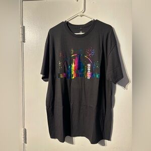 Walt Disney World Rainbow Castle Fireworks Tee Shirt Black New
(666)